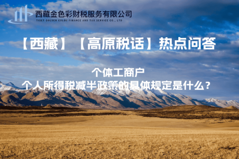 個(gè)體工商戶個(gè)人所得稅減半政策的具體規(guī)定是什么？